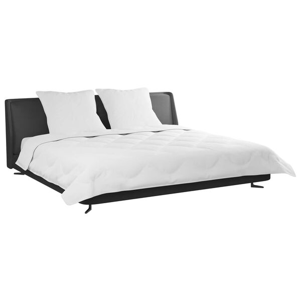 vidaXL Winterbettdecke mit Kissen 3 pcs Wei&szlig; Mikrofaser