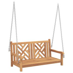 vidaXL Gartenschaukelbank 114 x 60 x 64 cm Massivholz Teak