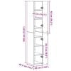 vidaXL Highboard 2 pcs Schwarz Eichen-Optik 30 x 42,5 x 185 cm