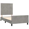vidaXL Bettgestell ohne Matratze Hellgrau 90x190 cm Samt