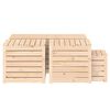 vidaXL 4-tlg. Gartenbox-Set Massivholz Kiefer