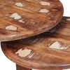 vidaXL Nesting-Couchtische 2 pcs Mehrfarbig Massives Altholz