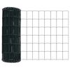 vidaXL Eurozaun 0,8 x 25 m PVC-beschichtetes Eisen Gr&uuml;n