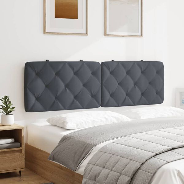 vidaXL Kopfteil-Kissen Dunkelgrau 152 cm Samt