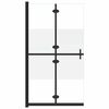 vidaXL Faltbare begehbare Duschwand Halbmattiertes ESG-Glas 100x190 cm