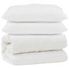 vidaXL Bettdecke mit Kissen 3 pcs Wei&szlig; Mikrofaser