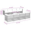 vidaXL 9-tlg. Garten-Sofagarnitur mit Kissen Grau Poly Rattan