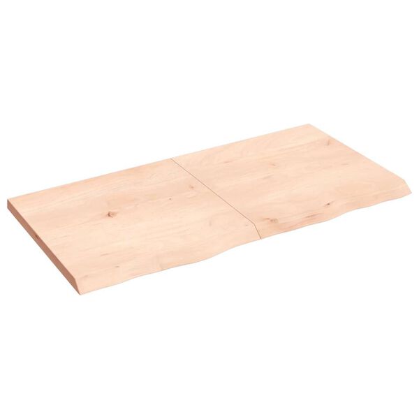 vidaXL Waschtischplatte 120x60x(2-4) cm Massivholz Unbehandelt