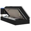 vidaXL LED-Speicherbett mit Matratze Schwarz 90 x 190 cm Stoff