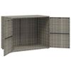 vidaXL Gartenschrank Grau 100x55,5x80 cm Poly Rattan