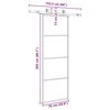 vidaXL Schiebet&uuml;r mit Beschlag Schwarz 76x205 cm ESG-Glas