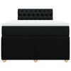 vidaXL Boxspringbett mit Matratze Schwarz 120x190 cm Stoff