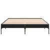 vidaXL Bettgestell Schwarz 150x200 cm Holzwerkstoff und Metall