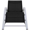 vidaXL Sonnenliege Textilene und Aluminium Schwarz