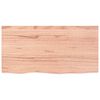 vidaXL Waschtischplatte Hellbraun 80x40x(2-6) cm Massivholz Behandelt