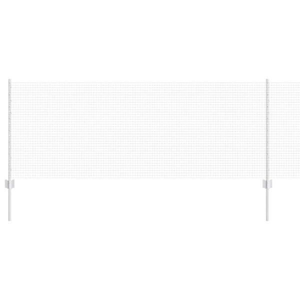vidaXL Zaun mit Pfosten Silber 0,8 x 100 m Stahl