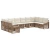vidaXL Gartensofa-set 10 pcs Beige Poly-Rattan