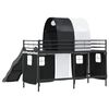 vidaXL Kinder-Etagenbett Schwarz 74,5 x 190 cm Metall