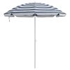 vidaXL Sonnenschirm Blau und Wei&szlig; 161 x 161 x 193 cm Polyester