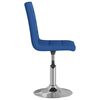vidaXL Esszimmerst&uuml;hle 4 Stk. Drehbar Blau Stoff