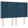 vidaXL LED Kopfteil Dunkelblau 147x16x118/128 cm Samt