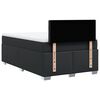 vidaXL Boxspringbett mit Matratze Schwarz 120x190 cm Kunstleder