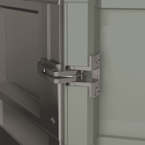 Keter Gartenschrank mit Einlegeböden Wood Grain Creme und Taupe 182 cm