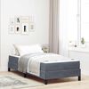 vidaXL Boxspringbett mit Matratze Dunkelgrau 90 x 190 cm Stoff