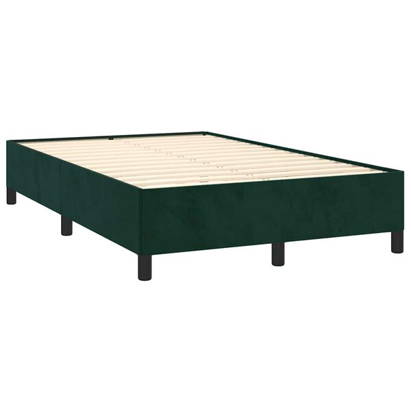 vidaXL Bettgestell ohne Matratze Dunkelgr&uuml;n 120x190 cm Samt
