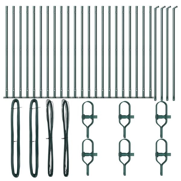 vidaXL Zaunpfosten 26 pcs Grau 3,2 x 3,2 x 90 cm