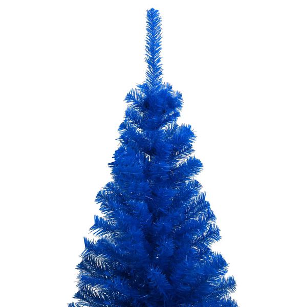 vidaXL K&uuml;nstlicher Weihnachtsbaum Beleuchtung & Kugeln Blau 210 cm