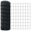 vidaXL Eurozaun Grau 0,4 x 10 m PVC-beschichtetes Eisen