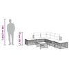 vidaXL 3-tlg. Garten-Ecksofa-Set mit Kissen Beige Poly Rattan