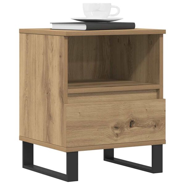 vidaXL Nachttische 2 Stk. Artisan-Eiche 40x35x50 cm Holzwerkstoff
