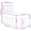 vidaXL Boxspringbett mit Matratze Taupe 90x200 cm Stoff