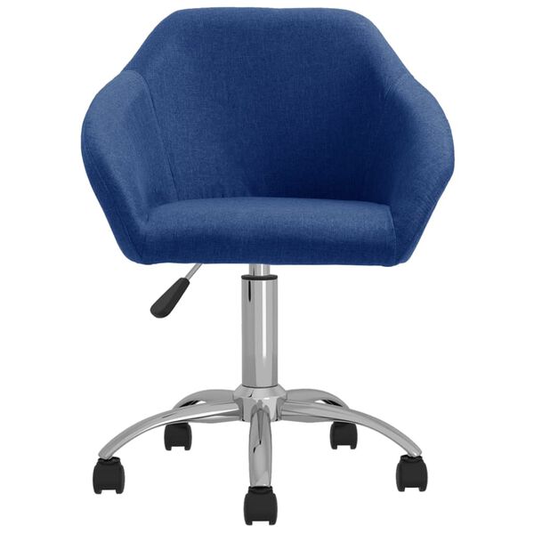 vidaXL Esszimmerst&uuml;hle 2 Stk. Drehbar Blau Stoff