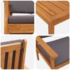 vidaXL Garten-Sofa-Set mit Kissen 2 pcs Braun Massivholz Akazie