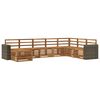 vidaXL Outdoor-Sofagarnitur 8 stk. Natur Massivholz Akazie