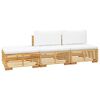 vidaXL 3-tlg. Garten-Lounge-Set mit Kissen Massivholz Teak
