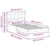 vidaXL Bettrahmen Wachsbraun 80 x 200 cm Massives Kiefernholz