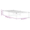 vidaXL Bettgestell Metall Wei&szlig; 90x190 cm