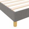 vidaXL Bettgestell mit Kopfteil Taupe 100 x 200 cm Stoff