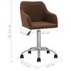 vidaXL Esszimmerst&uuml;hle 4 Stk. Drehbar Braun Stoff