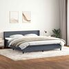 vidaXL Boxspringbett mit Matratze Dunkelgrau 200x210 cm Samt