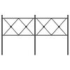 vidaXL Ersatz-Kopfteil Metall Schwarz 160 cm