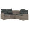 vidaXL Sofa Set 5 stk. Grau und Dunkelgrau Polyrattan und Stahl