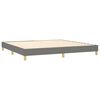 vidaXL Boxspringbett mit Matratze & LED Dunkelgrau 200x200 cm Stoff