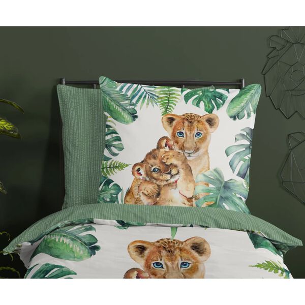 Good Morning Kinder-Bettw&auml;sche-Set JUNGLE 135x200 cm Gr&uuml;n