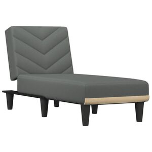 vidaXL Chaiselongue Dunkelgrau Stoff