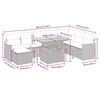 vidaXL 9-tlg. Garten-Sofagarnitur mit Kissen Grau Poly Rattan